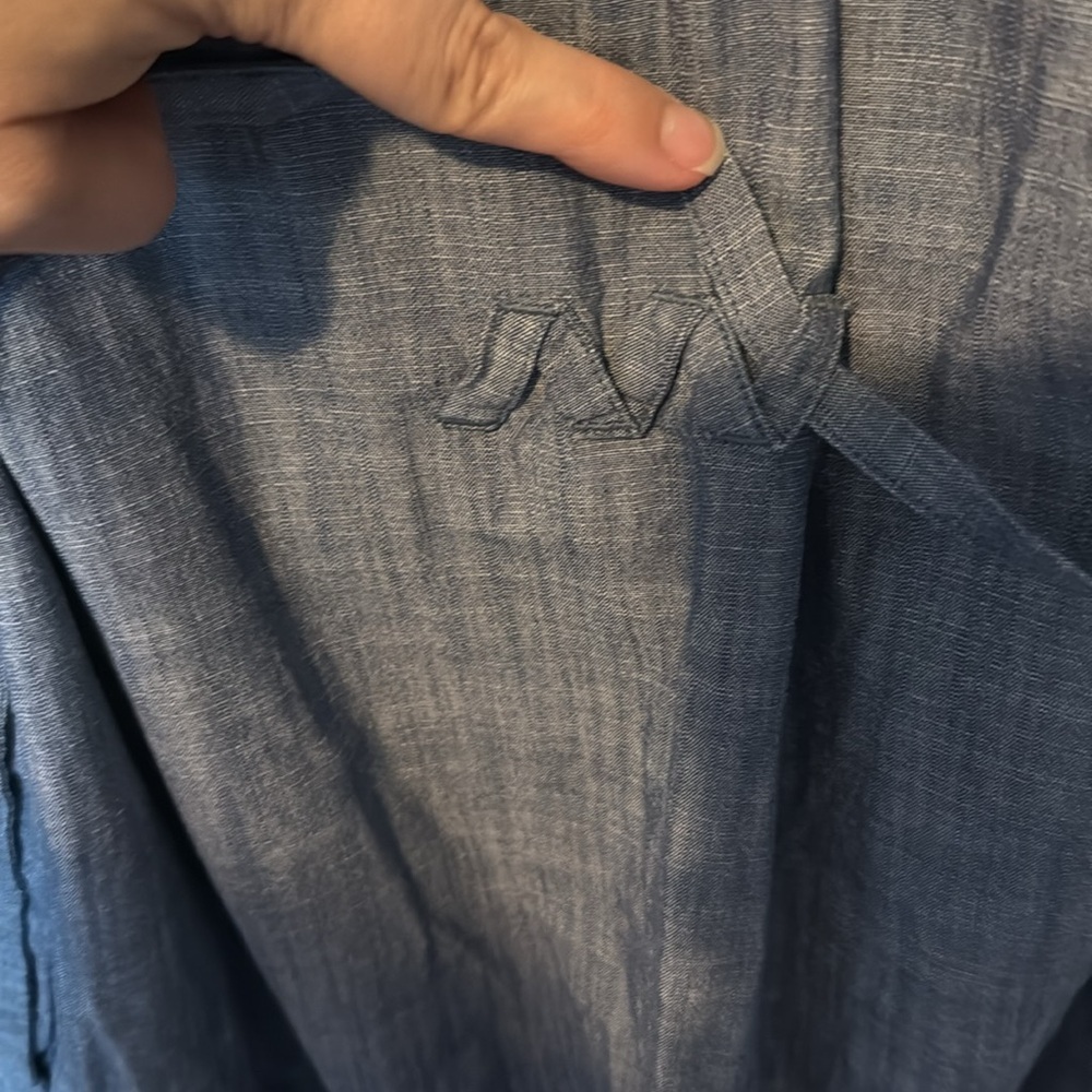 Patagonia W's Settler's Dress Chambary Blue Women’s Size 10 GUC Organic Cotton - Picture 5 of 11